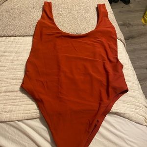 High leg low back bathing suit